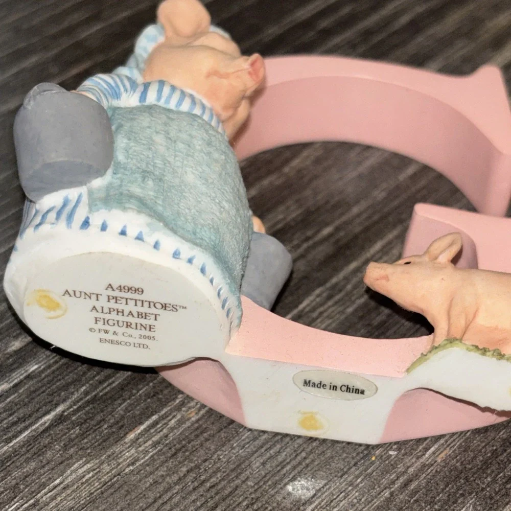 Peter Rabbit Alphabet Figurine Enesco 2005 Letter‎ G Aunt Pettitoes A4999